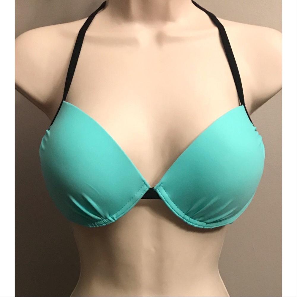 Joe Boxer teal bikini top NWOT size M